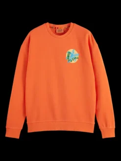 Garment-Dyed Artwork Sweatshirt