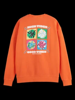 Garment-Dyed Artwork Sweatshirt