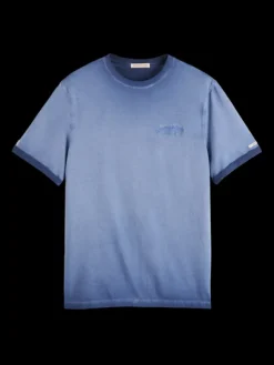 Garment-Dyed Embroidered Logo T-Shirt