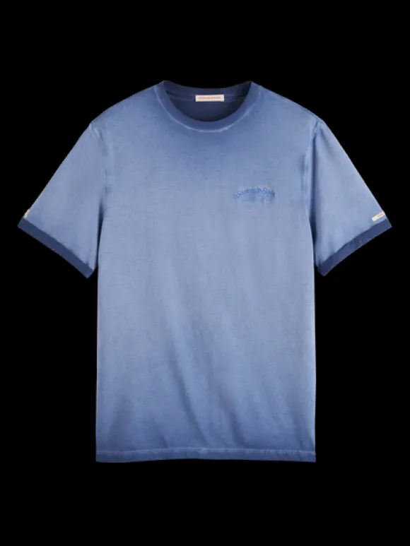 Garment-Dyed Embroidered Logo T-Shirt