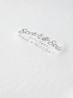 Garment-Dyed Embroidered Logo T-Shirt
