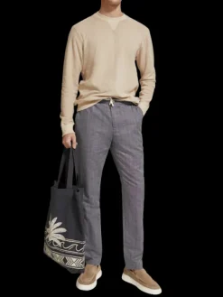 Garment-Dyed Structured Sweatshirt