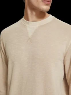Garment-Dyed Structured Sweatshirt