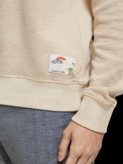 Garment-Dyed Structured Sweatshirt