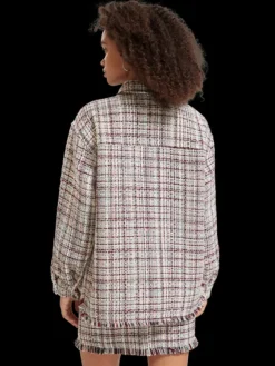 Glitter Tweed Shirt Jacket