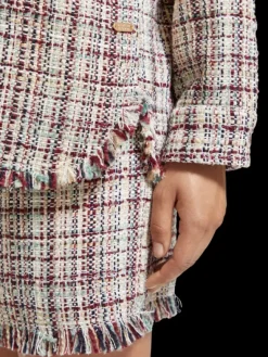 Glitter Tweed Shirt Jacket