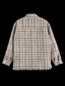 Glitter Tweed Shirt Jacket
