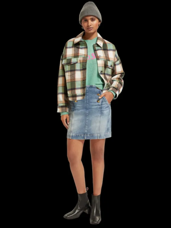 Green Check Short Jacket