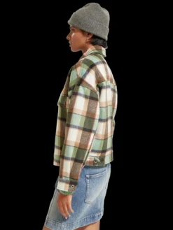Green Check Short Jacket