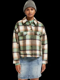 Green Check Short Jacket
