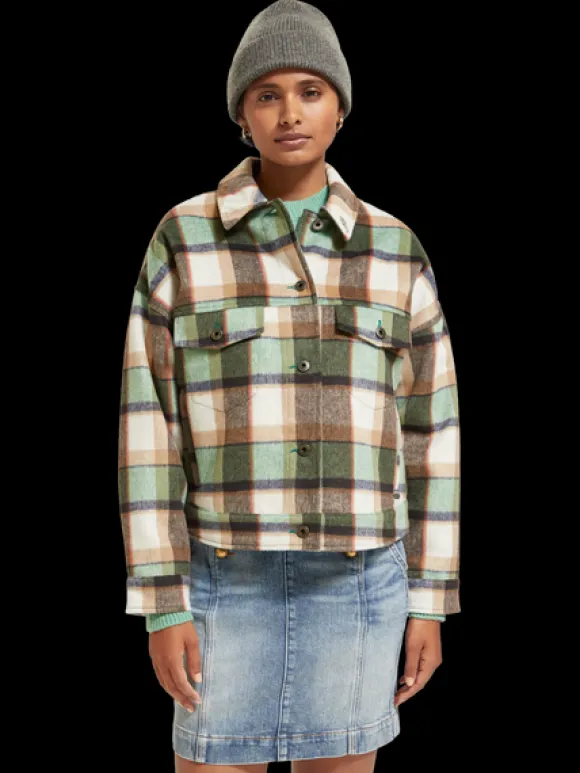 Green Check Short Jacket