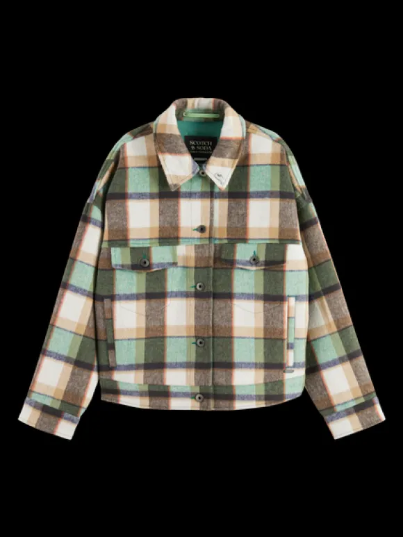 Green Check Short Jacket