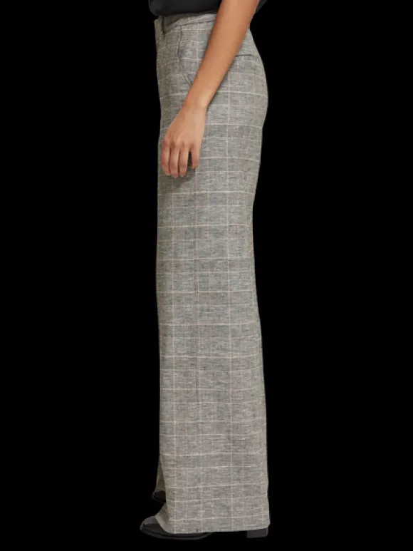 Hana High Rise Wide Leg Prince Of Wales Pant