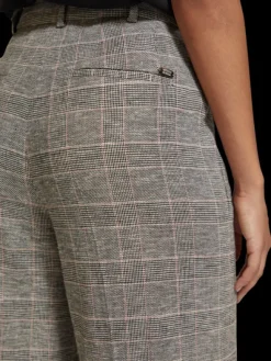 Hana High Rise Wide Leg Prince Of Wales Pant