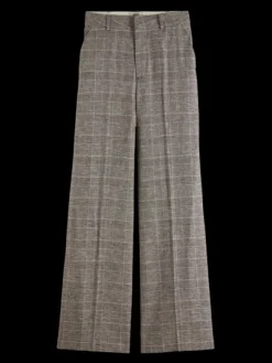 Hana High Rise Wide Leg Prince Of Wales Pant