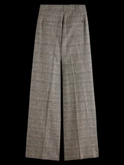 Hana High Rise Wide Leg Prince Of Wales Pant