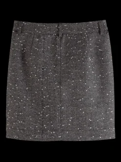 Herringbone Sequin Mini Skirt