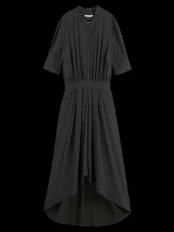 High Low Polka Dot Midi Dress