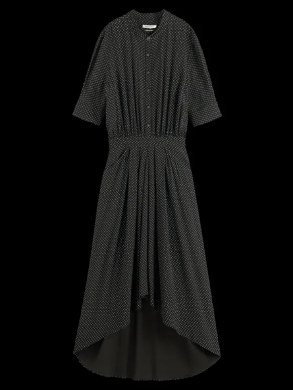 High Low Polka Dot Midi Dress