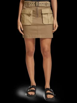 High-Rise Cargo Mini Skirt