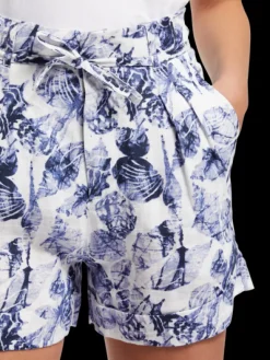 High-Rise Linen Short