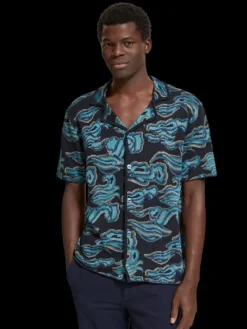 Jacquard Knit Short Sleeve Shirt
