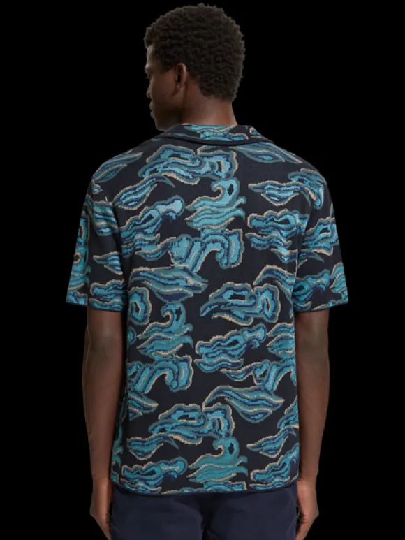 Jacquard Knit Short Sleeve Shirt