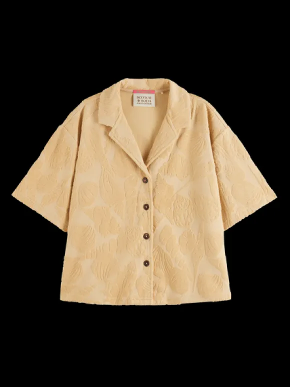 Jacquard Toweling Camp Shirt
