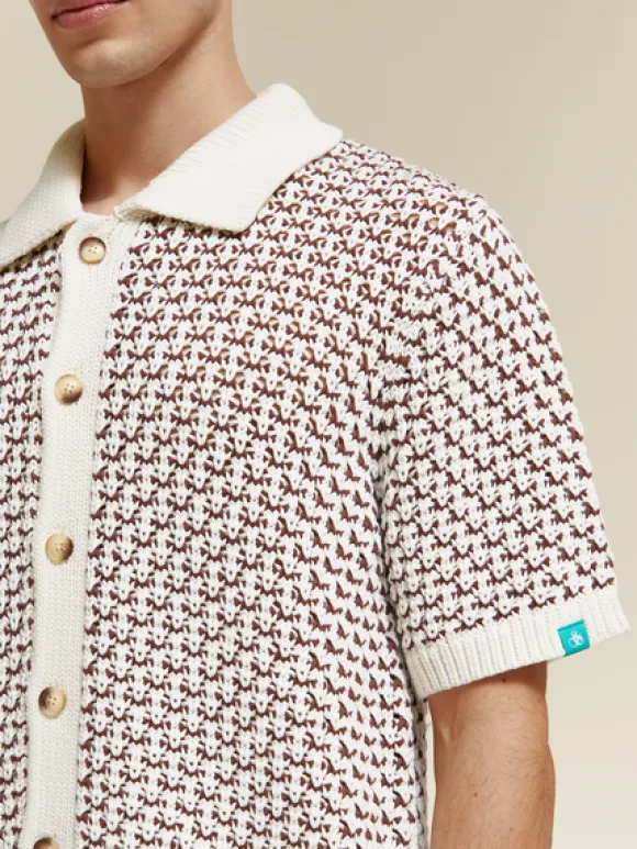 Knit Button Down Polo Shirt