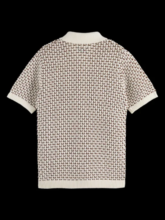 Knit Button Down Polo Shirt