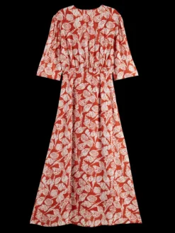 Knot Detail Midi Wrap Dress