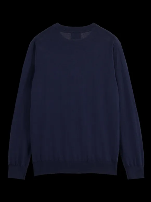 Linen Blend Crew Neck Pullover