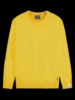 Linen Blend Crew Neck Pullover