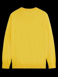 Linen Blend Crew Neck Pullover