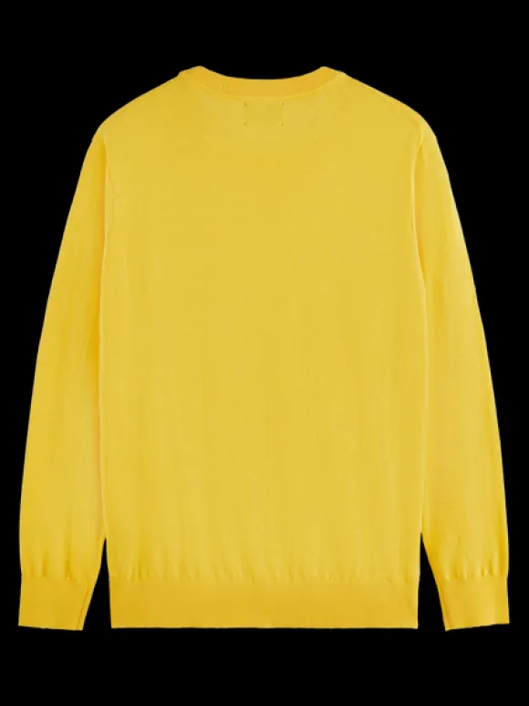 Linen Blend Crew Neck Pullover