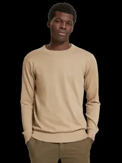 Linen Blend Crewneck Pullover