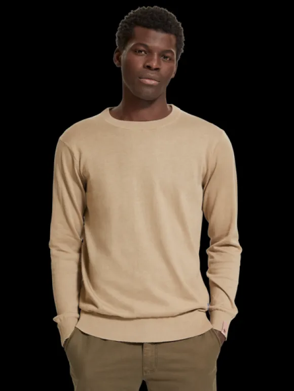 Linen Blend Crewneck Pullover