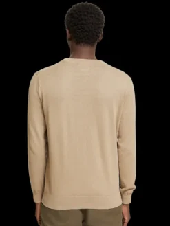 Linen Blend Crewneck Pullover