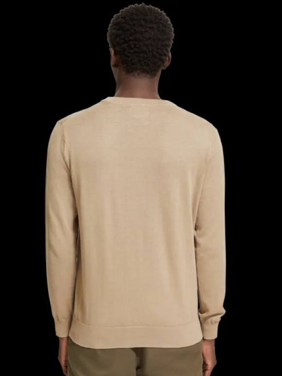 Linen Blend Crewneck Pullover