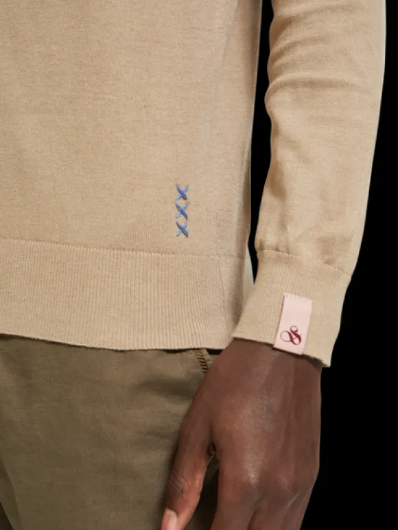 Linen Blend Crewneck Pullover