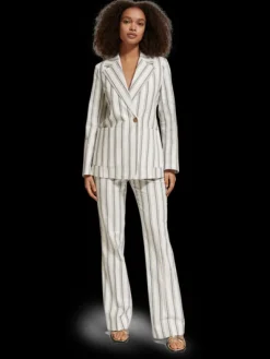Linen Blend Stripe Blazer