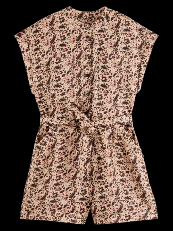 Linen Floral Romper