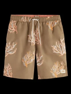 Long Length Swim Short With All Over Print