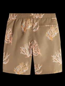 Long Length Swim Short With All Over Print