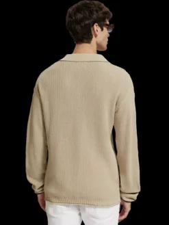 Long Sleeve Knit Polo