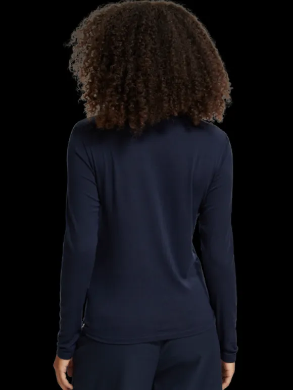 Long Sleeved Mock Neck T-Shirt
