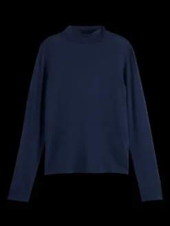 Long Sleeved Mock Neck T-Shirt