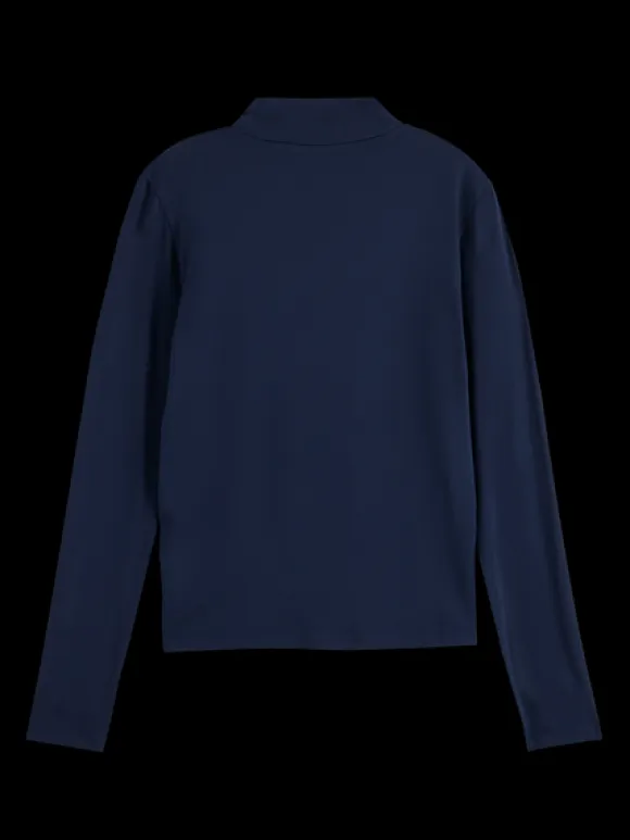 Long Sleeved Mock Neck T-Shirt