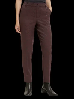 Lowry Mid Rise Leopard Jacquard Pant