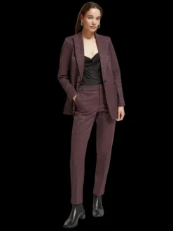 Lowry Mid Rise Leopard Jacquard Pant
